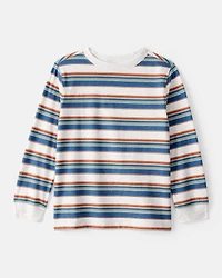 Boys Striped Long-Sleeve Tee - Grey