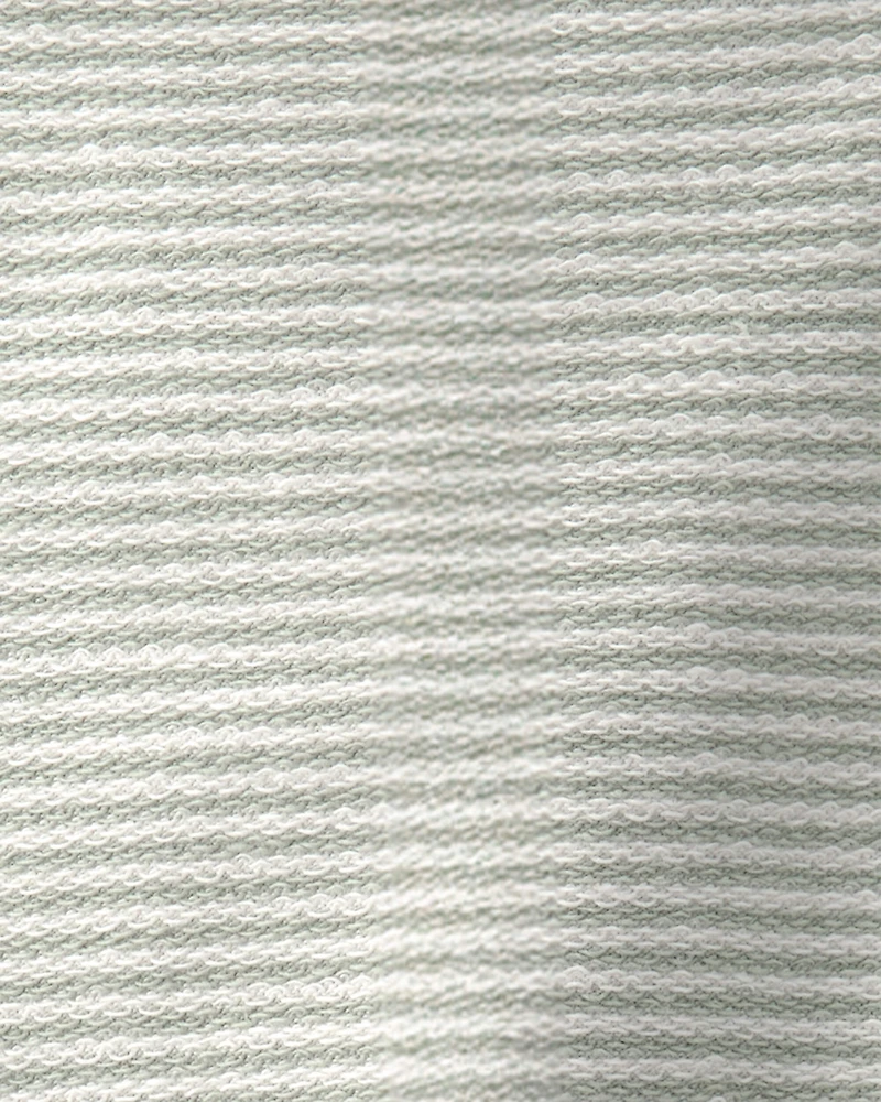 Baby Boy 2-Piece Striped Top & Shortall Set - Green