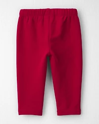 Baby Girl 2-Pack Fleece Leggings Made with Organic Cotton