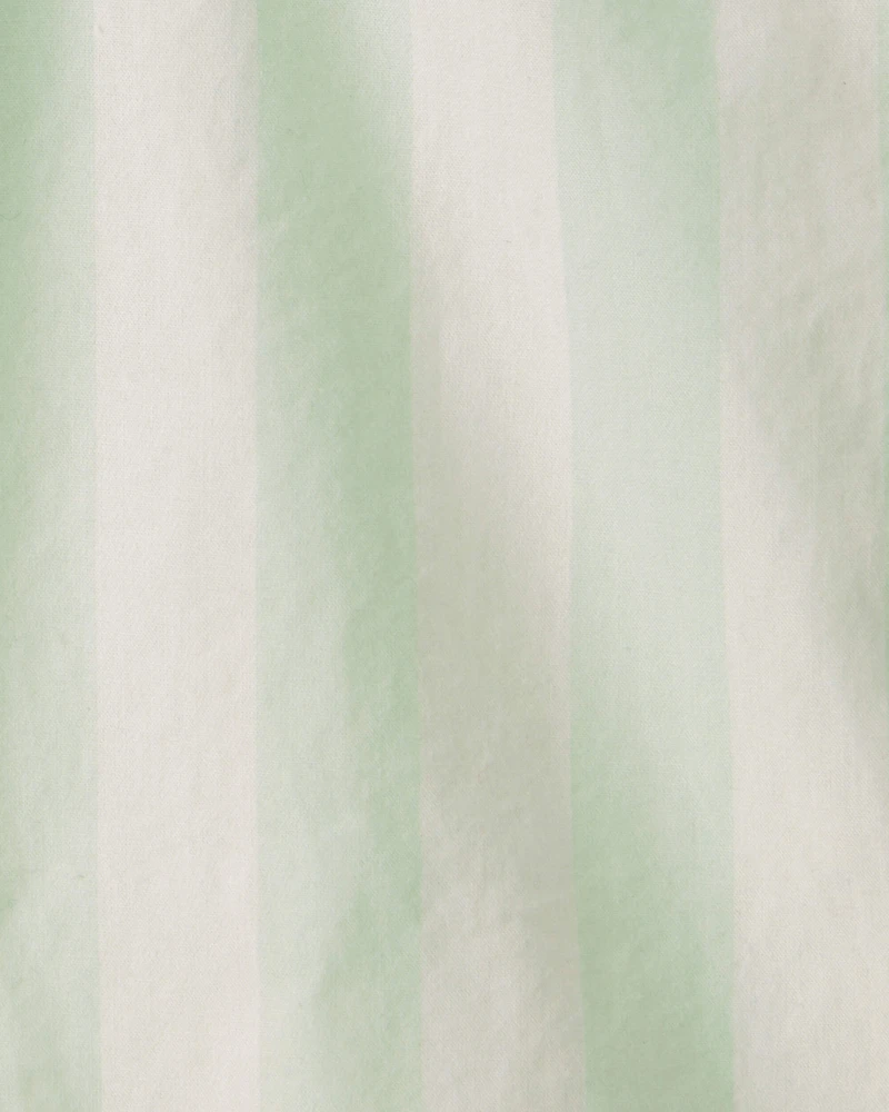 Baby Girl Striped Pants - Green/Ivory