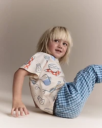 Toddler Dolman Tee Baking Print - Cream