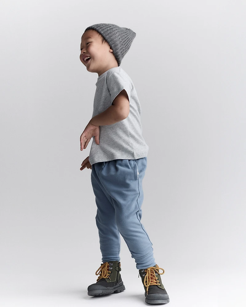 Toddler Short-Sleeve Relaxed Graphic Tee - Heather Grey