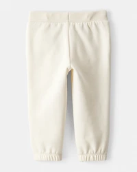 Baby Girl DayDream Fleece Drawstring Joggers - White