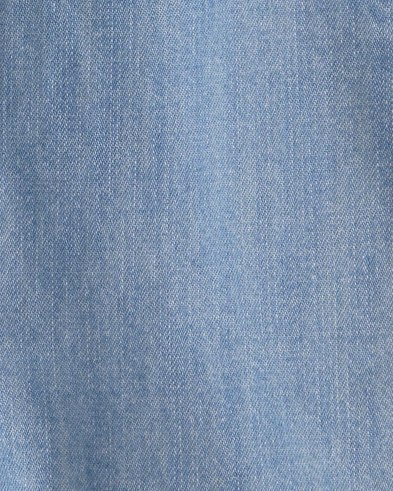 Baby Organic Cotton Chambray Shortall