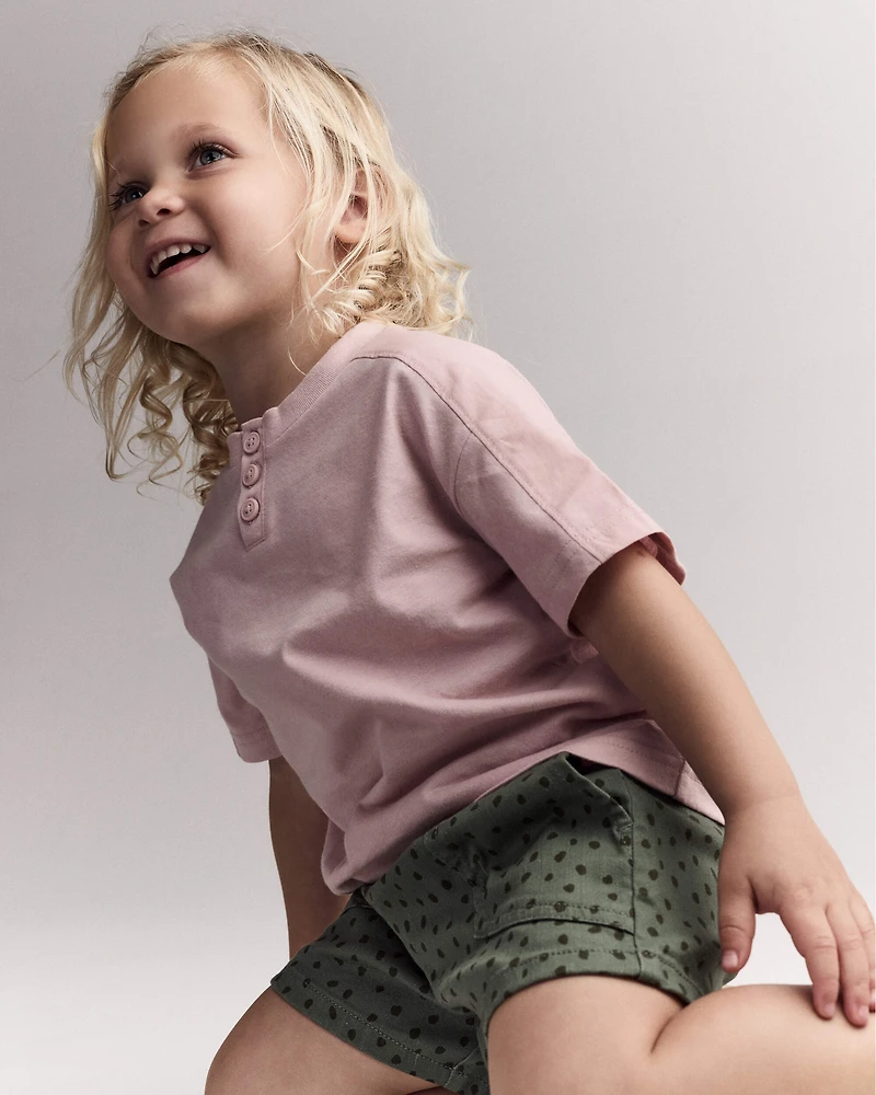 Toddler Henley Tee - Rose