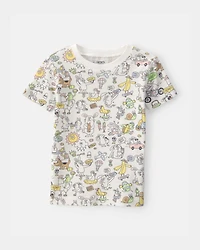 Toddler Easter Scavenger Hunt 100% Cotton Snug Fit 2-Piece Pajama Set - Ivory