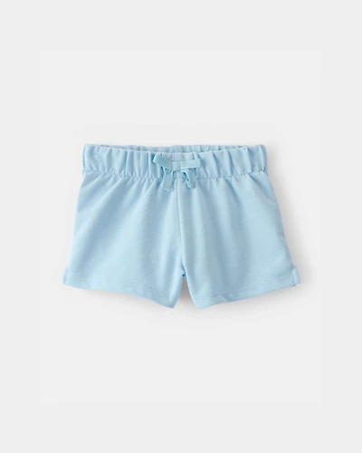 Baby Girl French Terry Shorts - Blue