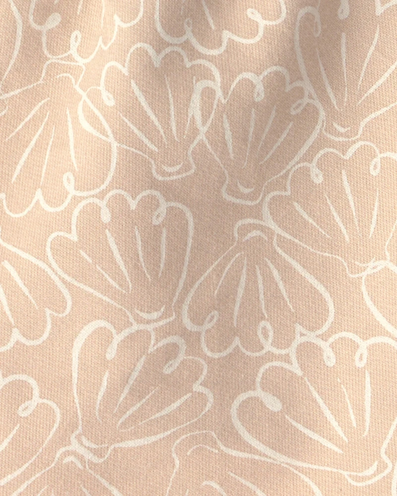 Girls Shell French Terry Shorts - Tan