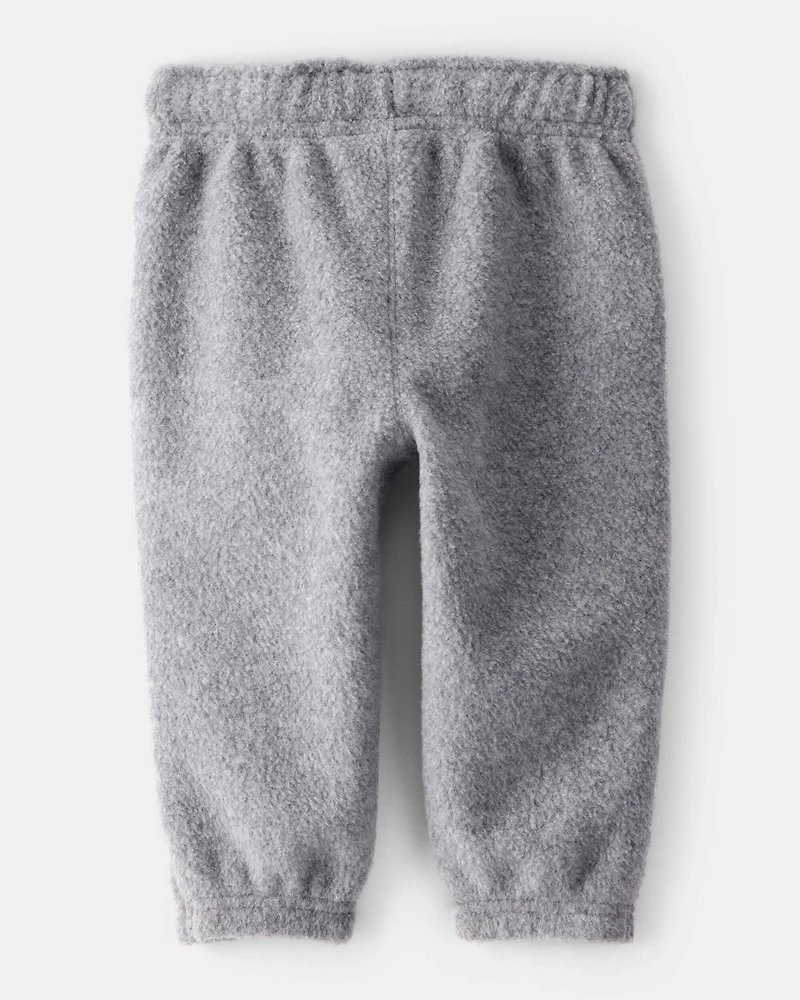 Baby Boy Fleece Joggers - Grey
