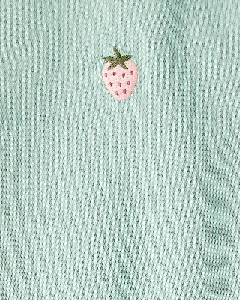 Baby Girl 5-Pack Fruit Print Cotton Multipack Bodysuits - Brown/Green/Pink/Red/White