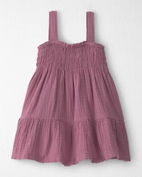 Baby Girl Organic Cotton Smocked Gauze Dress