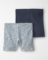 Toddler Girl 2-Pack Organic Cotton Ribbed Pedal  Shorts