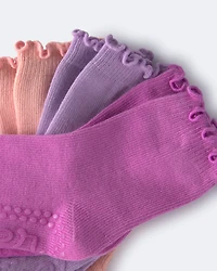 Toddler Girl 3-Pack Crew Socks - Purple/Pink