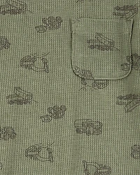 Baby 2-Piece Construction Outfit Set - Olive