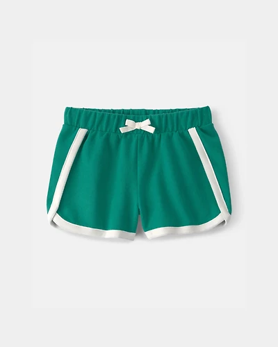 Toddler Girl French Terry Athletic Shorts - Green