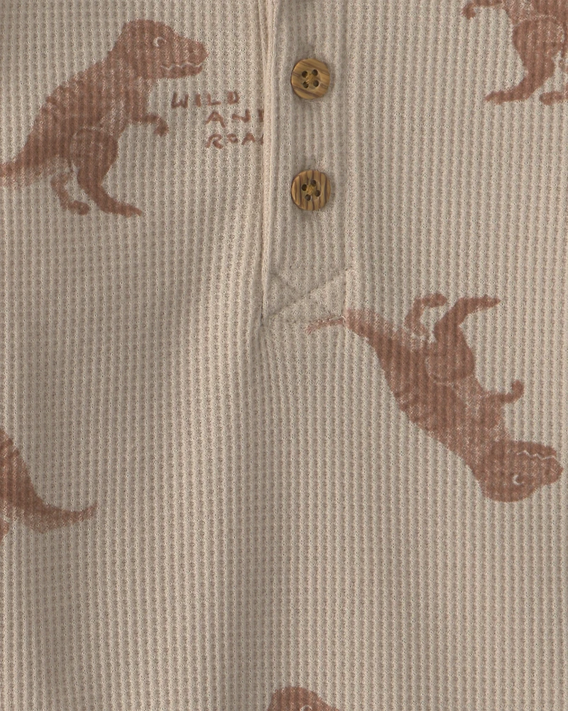 Baby Boy 2-Piece Dinosaur Bodysuit & Pant Set – Brown