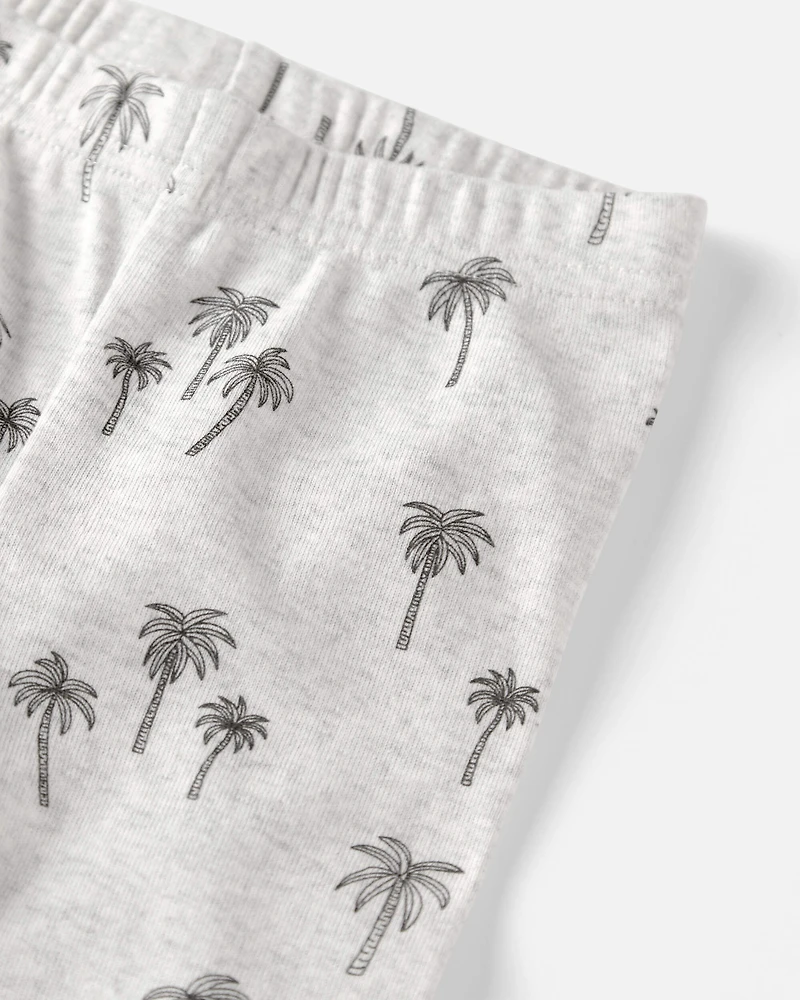 Kid 2-Piece Organic Cotton Pyjamas Palm Trees