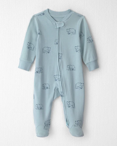 Baby Organic Cotton Sleeper Blue Bears