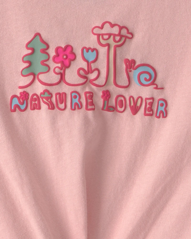 Baby Girl 'Nature Lover' Long-Sleeve Top - Pink