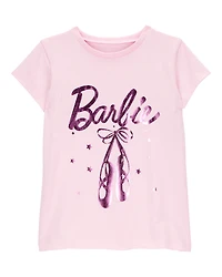 Toddler Barbie™ Ballet Foil Short-Sleeve Graphic Tee - Pink
