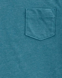 Toddler Boy Solid Short-Sleeve Pocket Tee - Teal