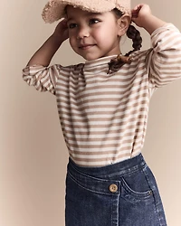 Toddler Girl Asymmetrical Denim Skirt - Blue