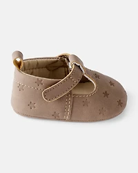 Baby Girl Star Mary Jane Shoes - Brown