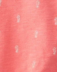 Baby Seahorse-Print Romper Made with Organic Cotton