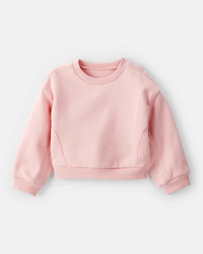 Baby Girl Long-Sleeve Pullover Sweatshirt - Pink