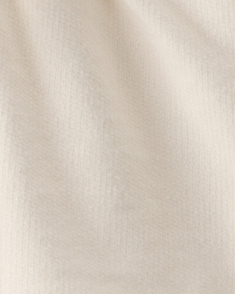 Baby Girl French Terry Shorts - Cream