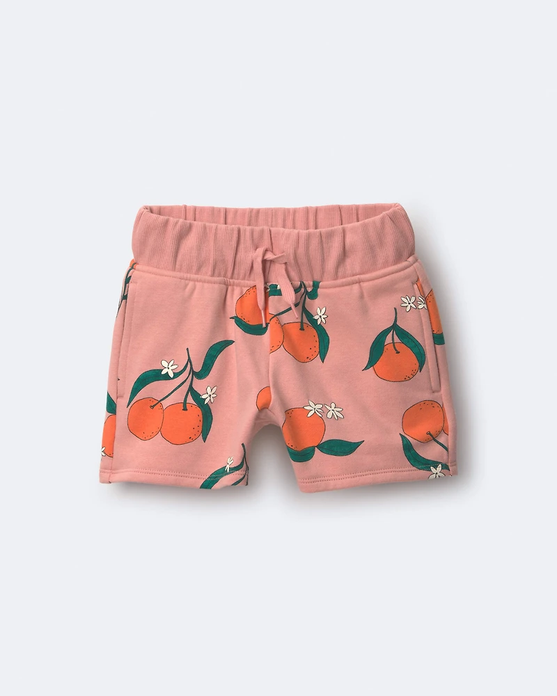 Toddler City Park™ Short Clementine Grove Print - Peach