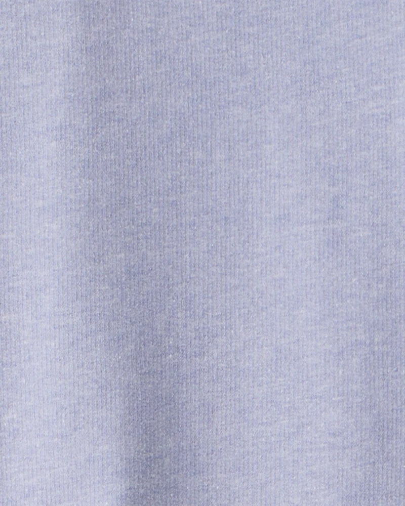 Girls 2-Piece French Terry Long-Sleeve Tee & Pant Set - Blue