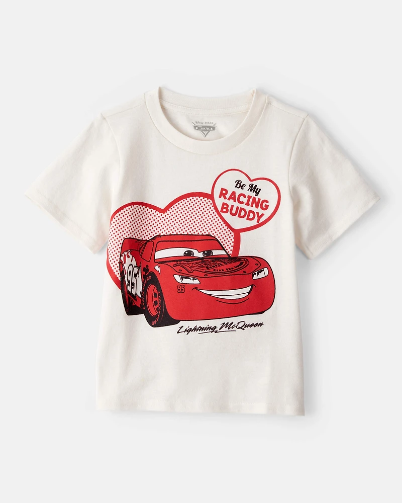 Toddler Boy Valentine's Day ©Disney/Pixar Cars Short-Sleeve Graphic Tee - Ivory
