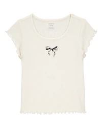 Kid Bow Pointelle Baby Tee