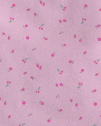 Baby Girl 4-Pack Cherry Floral Burp Cloths - Purple/Ivory