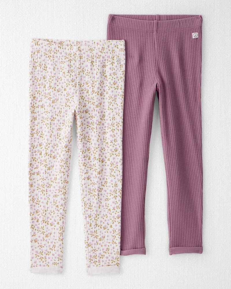 Toddler 2-Pack Organic Cotton Rib Leggings