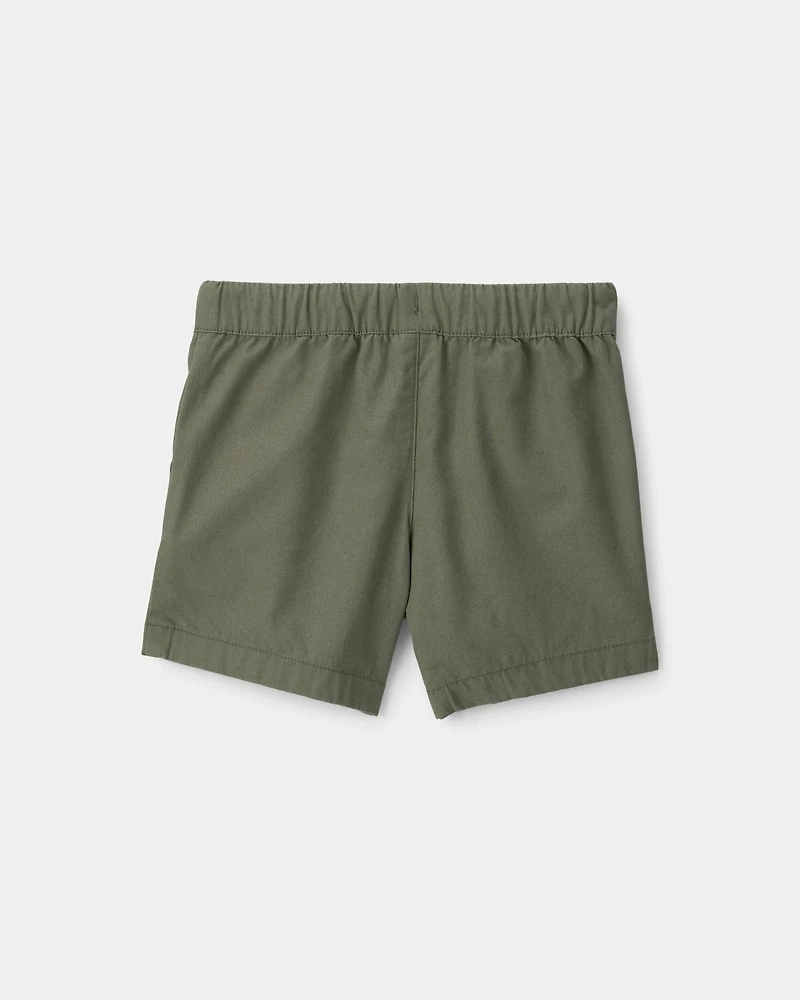 Baby Boy Canvas Shorts - Green