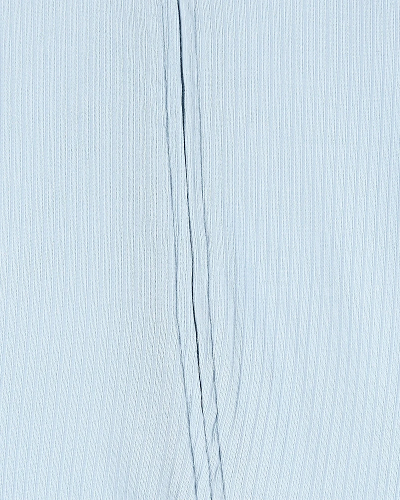 Baby Boy Solid 2-Way Zip PurelySoft Sleeper Pyjamas - Blue