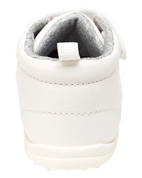 Boys Every Step® First Walker High Top Sneaker - White