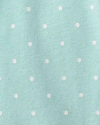 Baby Girl Fairy Tale Dragon 100% Cotton Short-Sleeve Snug Fit 4-Piece pyjama Set - Blue/Ivory