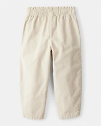 Toddler Girl Heart Pocket Barrel Pants - Tan