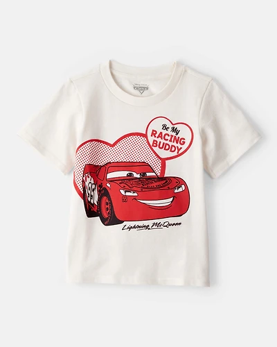 Toddler Boy Valentine's Day ©Disney/Pixar Cars Short-Sleeve Graphic Tee - Ivory