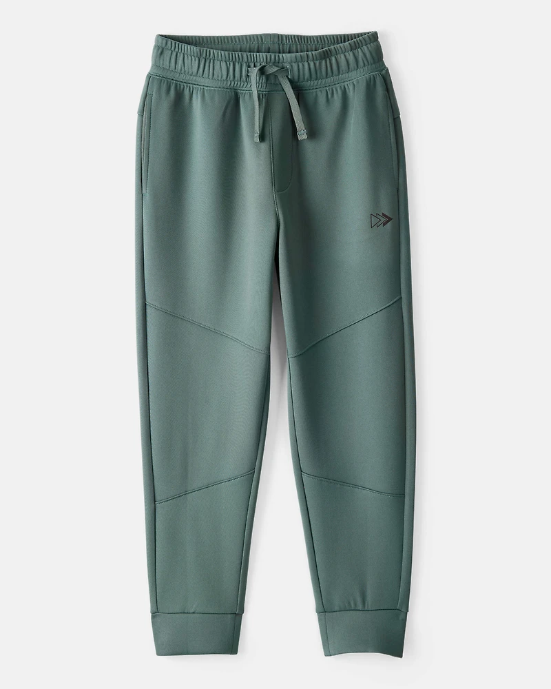 Boys Cotton Active Pants - Green