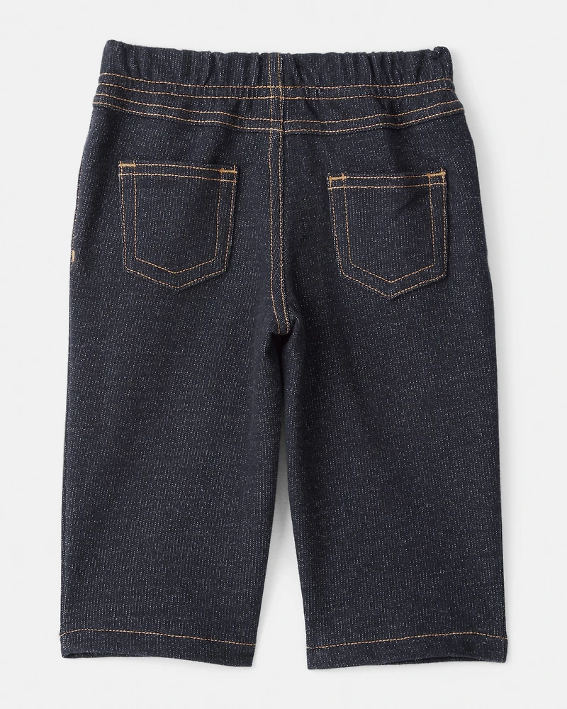 Baby Girl 3-Piece Heart Quilted Vest Outfit Set - Red