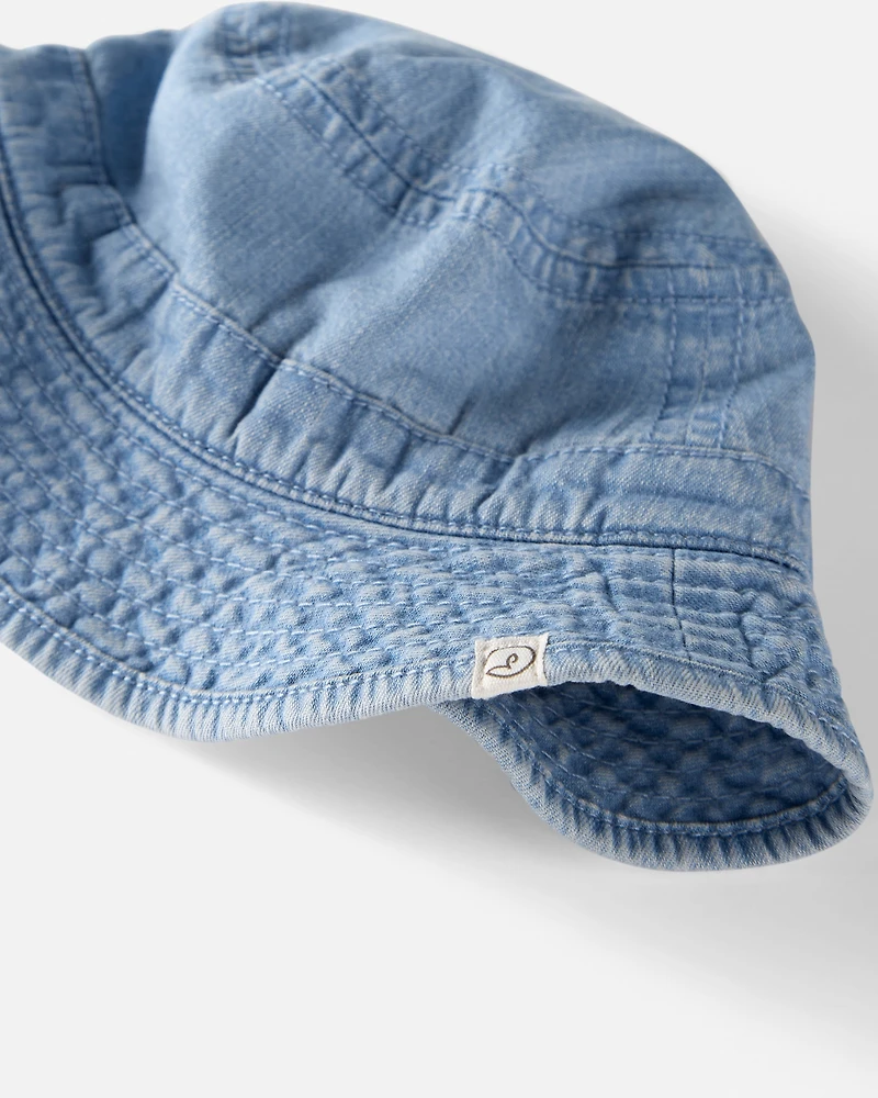 Toddler Organic Cotton Chambray Bucket Hat