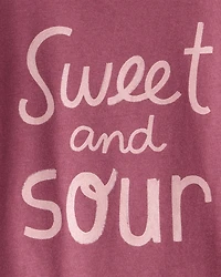 Toddler Girl Sweet & Sour Long-Sleeve Graphic Tee - Red