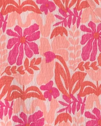 Girls Tropical Short-Sleeve Top & Short Set - Pink