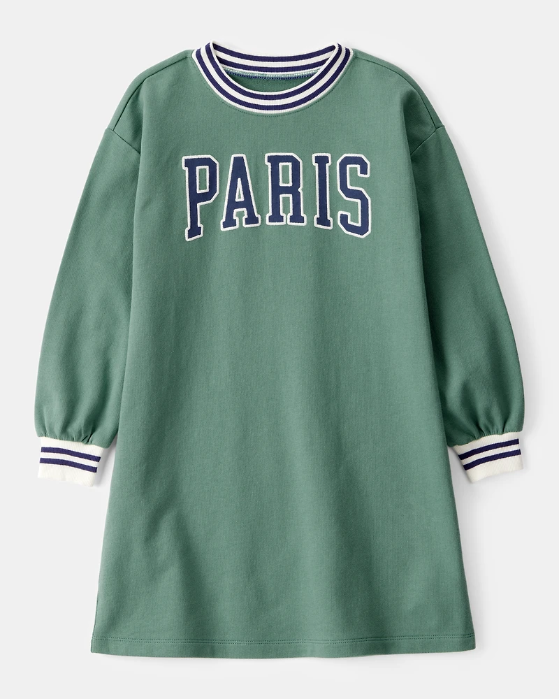 Kid Paris Long-Sleeve Cotton Dress