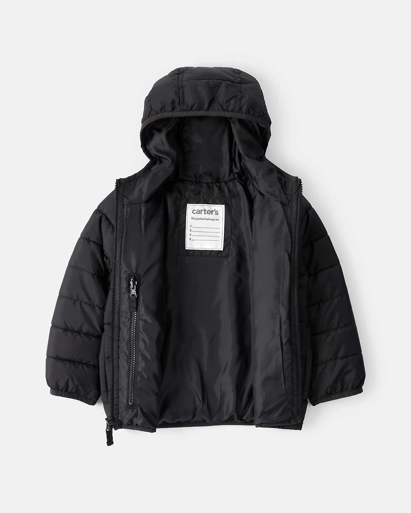 Toddler Boy Midweight Packable Puffer