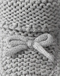 Baby Organic Cotton Crochet Booties Gray